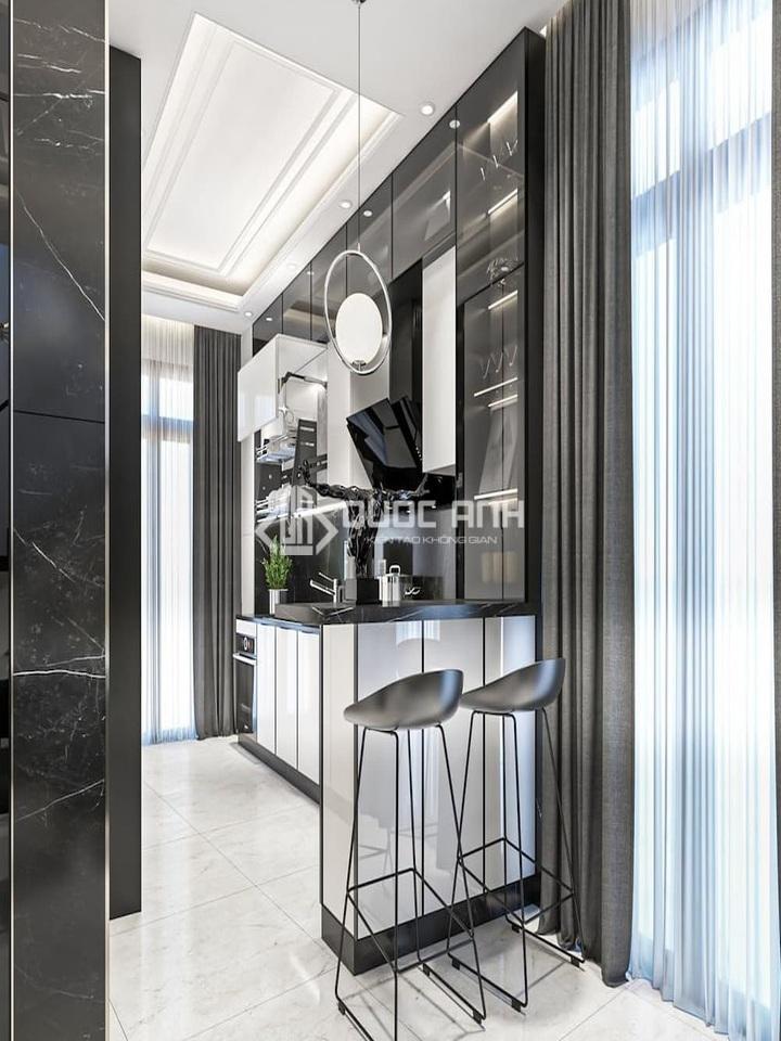 Quầy bar cánh kính đẳng cấp.