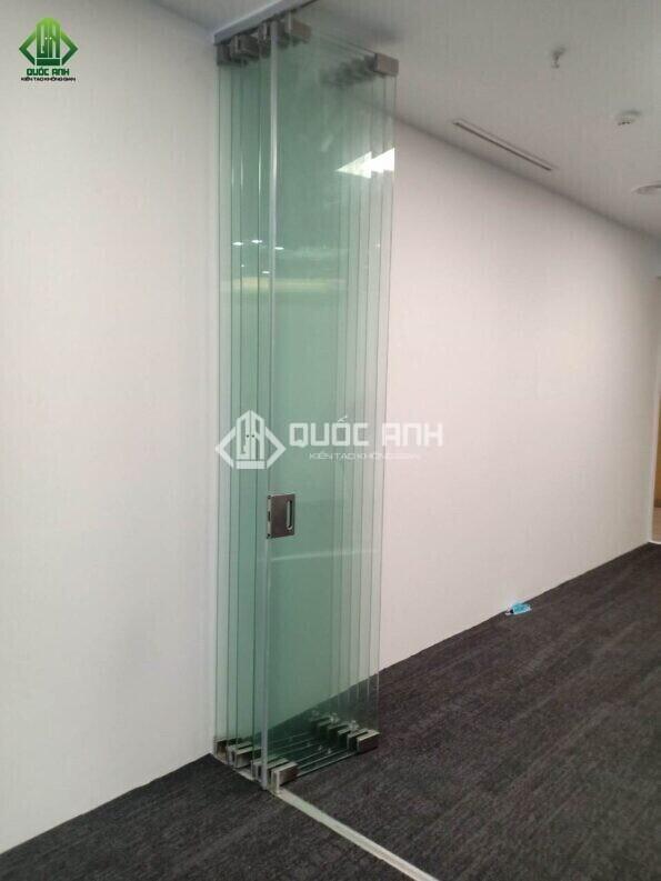 Công trình cửa lùa xếp kính - Giáp pháp không gian Quốc Anh Door