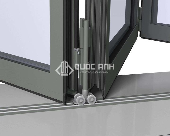 Phụ kiện giúp cửa vận hành nhẹ nhàng. 