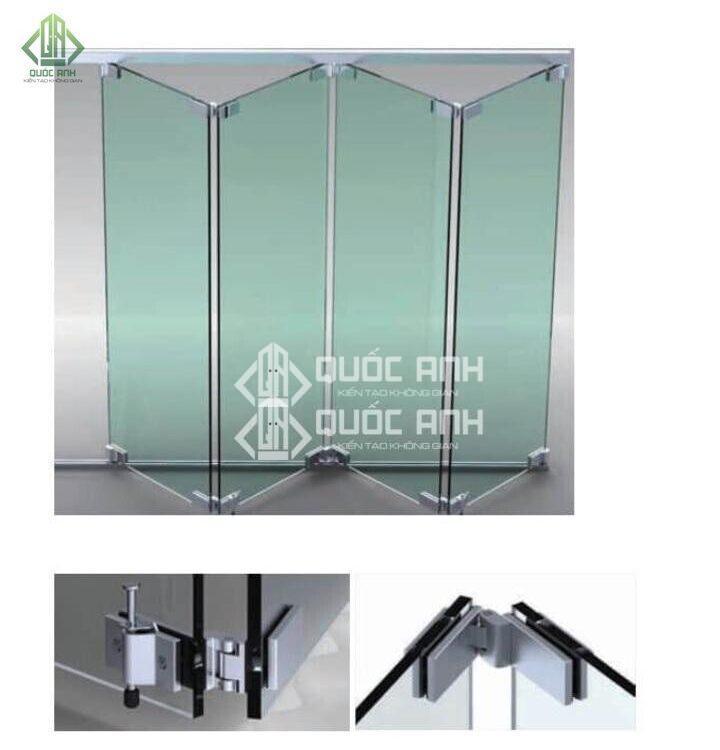 Cửa xếp kính cường lực giúp mở rộng không gian tối đa, có thiết kế độc đáo.