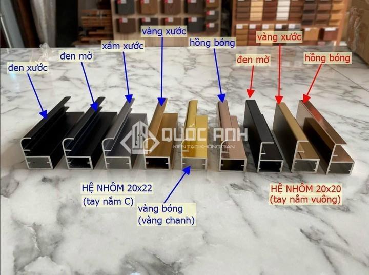 Khung nhôm đa dạng.