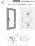 Mặt cắt cửa sổ mở quay 1 cánh nhôm Maxpro.