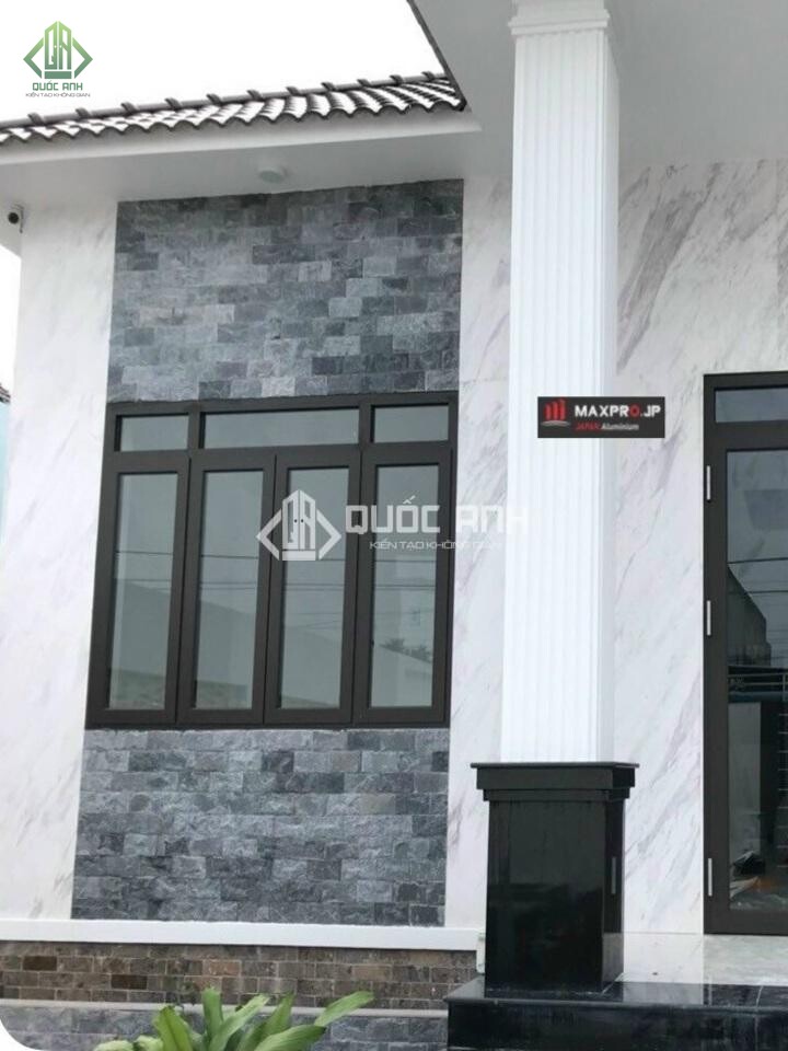 Cửa sổ 4 cánh nhôm Maxpro sang trọng.