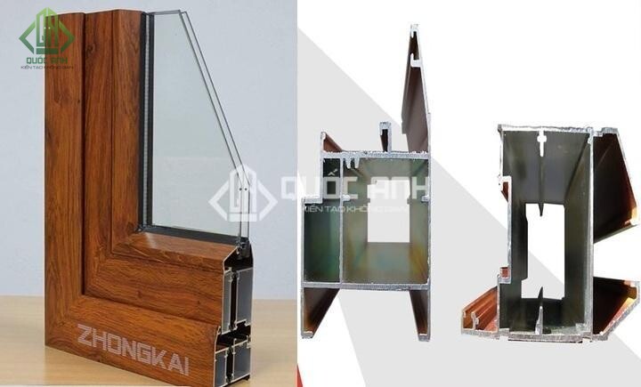 Mặt cắt nhôm Zhongkai. 