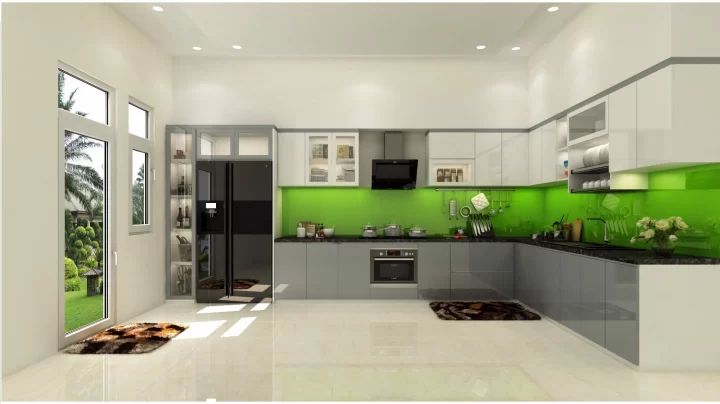 Tủ bếp thông minh chữ L.