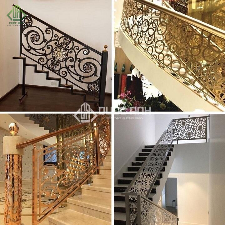 Những mẫu cầu thang sắt CNC được ưa chuộng hiện nay. 