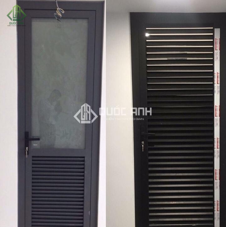Cửa chớp nhôm Xingfa đơn giản. 