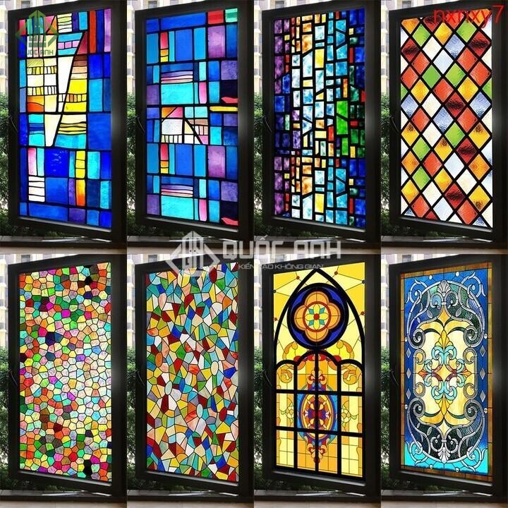 Họa tiết hoa văn kính đa dạng. 