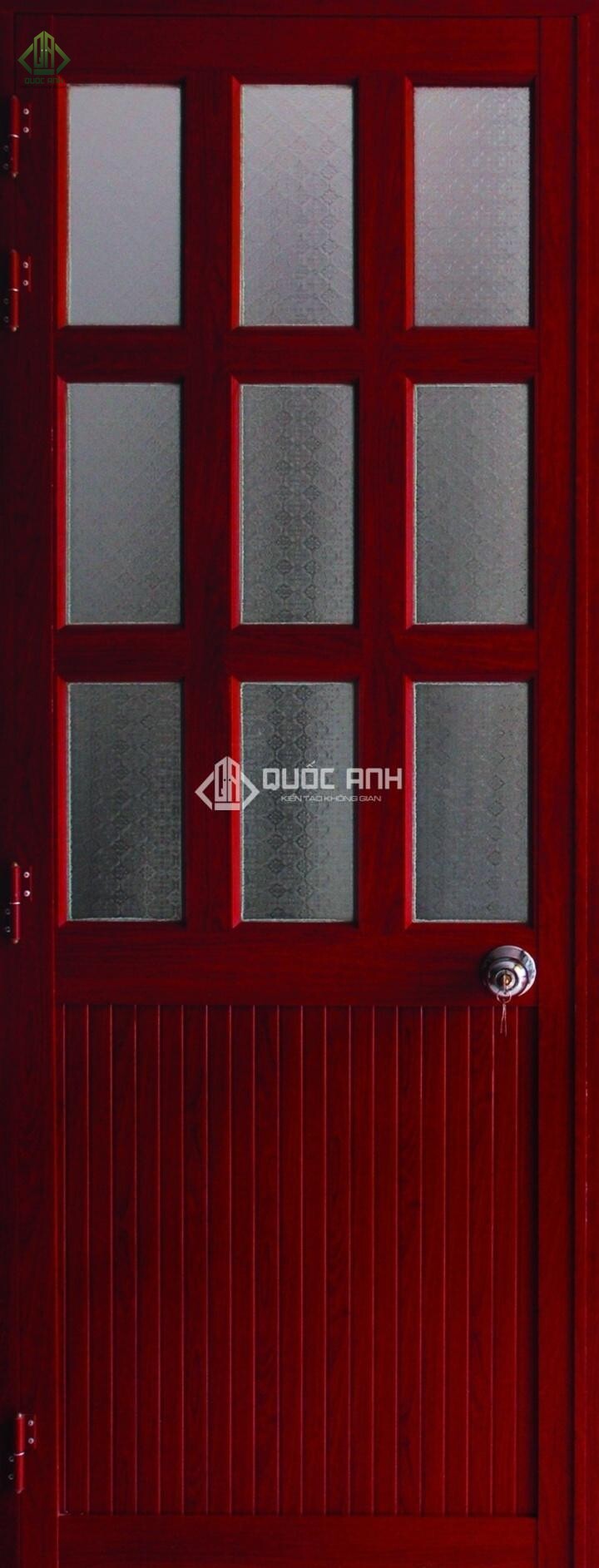 Cửa nhôm hệ 1000 chia ô 1 cánh. 