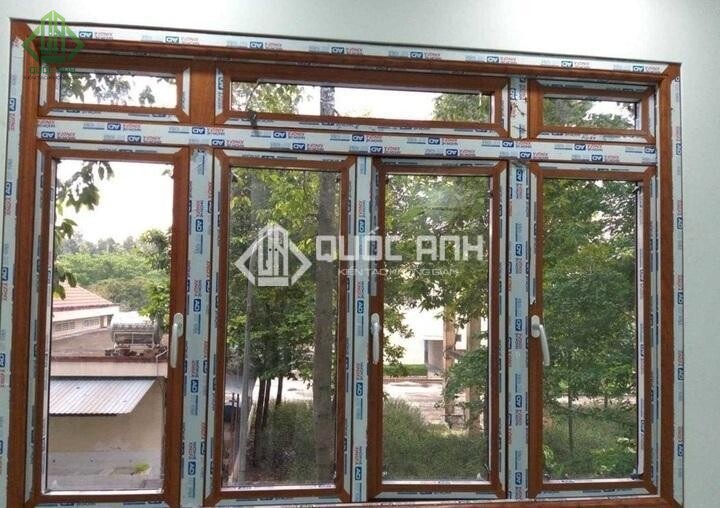 Cửa sổ nhôm Xingfa giả gỗ. 