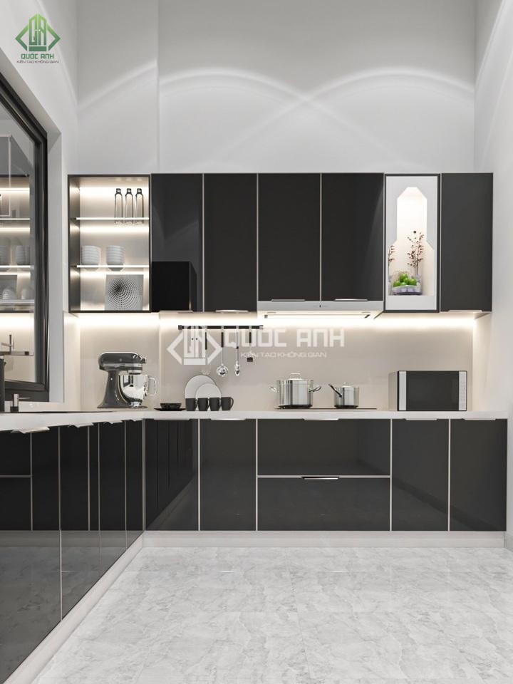 Quốc Anh Door chuyên lắp đặt tủ bếp giá tốt.