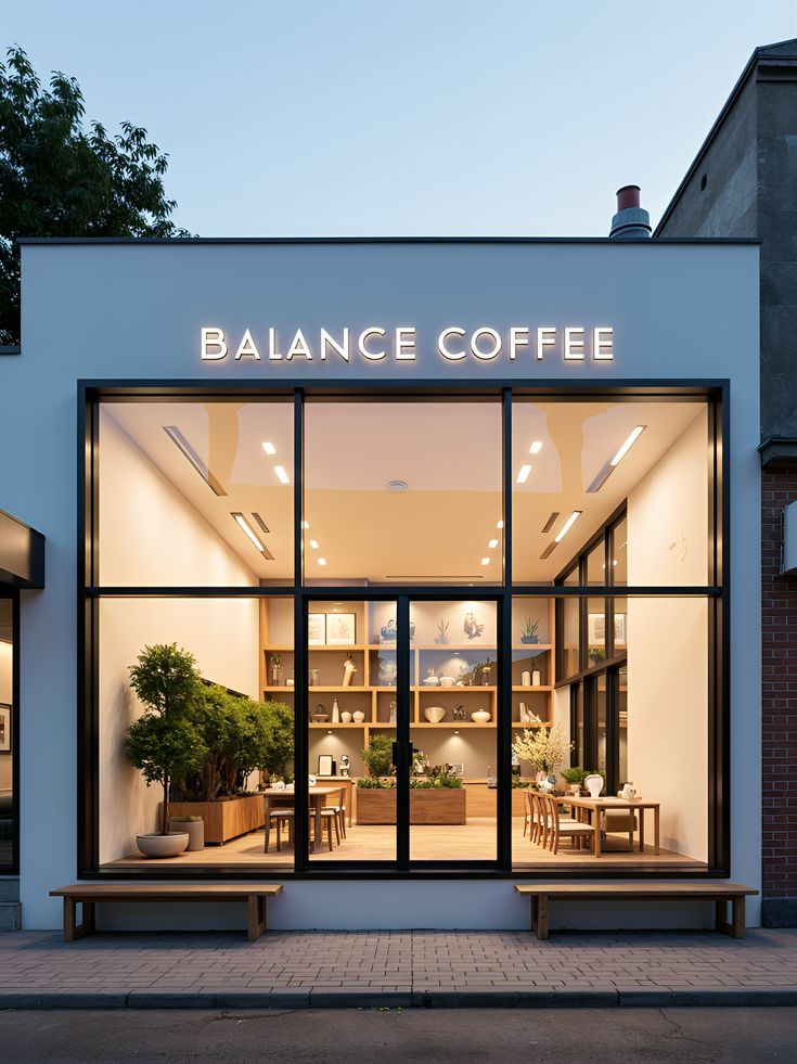 Cửa Kính Quán Cafe