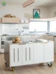 Với mẫu tủ bếp di động bạn có thể di chuyển đi bất cứ đâu.