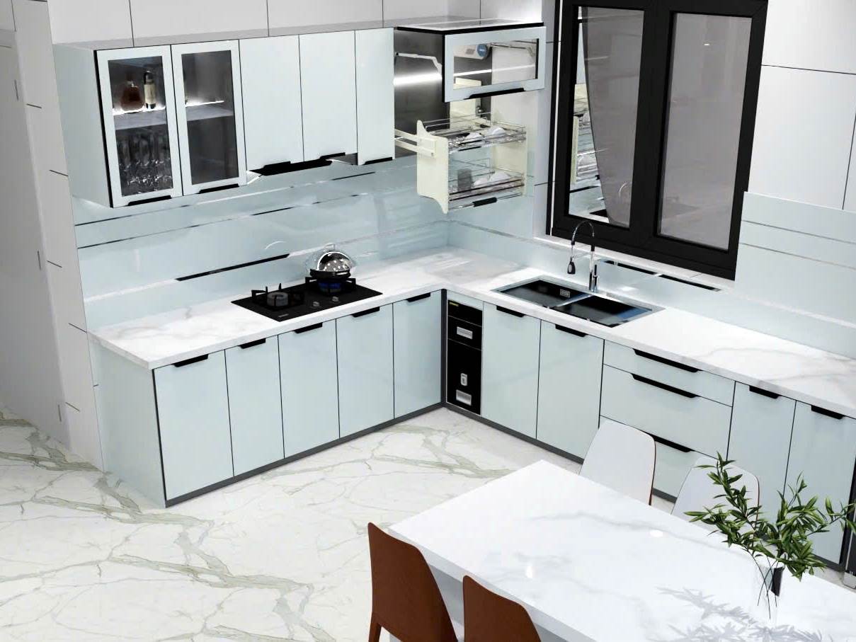 100+ Mẫu Tủ Bếp Nhôm Đẹp 2025